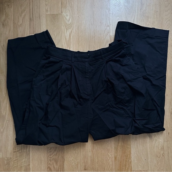 COS / WIDE-LEG TAILORED TWILL PANTS IN BLACK / Size 12 - Picture 8 of 8